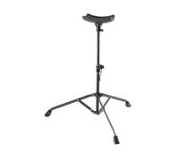 K&M 14950 Pied de tuba noir - Pliable avec pieds -- charge admissible 10 kg - plateau rembourré de caoutchouc