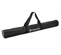 K&M 21421 Sac de transport Noir - tissu nylon indéchirable et imperméable - pour 2 pieds de micro, 2 compartiments intérieurs