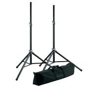 K&m 21449 - Pieds d¿enceinte avec verrouillage par bouton poussoir - aluminium - housse incluse