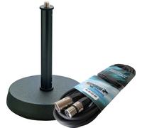 K & M 232 Trépied de table pour microphone keepdrum Câble Micro 6 m gratuit.