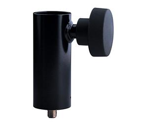 K&M 24521 Bride de réduction - Noir en acier - Adaptateur pour systèmes de haut-parleurs - sur pivot fileté 3/8" x 12 mm
