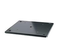 K&M 26749 Plaque pour moniteur M - Noir en acier - support pour moniteurs d'écoute - pour support universel - avec patins en caoutchouc