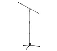 K&M 27105 Pied de micro Noir Acier, bras pivotant, extensible jusqu'à 80,5 cm - hauteur 90-160 cm - raccord fileté 3/8