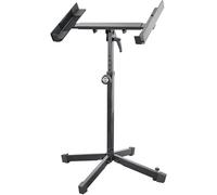 K&M 28075 Support d'appareils pour amplificateurs, tables de mixage, mixeurs - Noir Acier, - taille réglable - utilisation légère et mobile