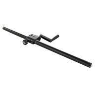 K&M Pied d'enceinte 21339 – Levage assisté, manivelle, Filetage 35 mm/M20, Noir