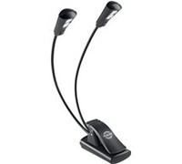 K & M Lampe de pupitre 12244 Double2 LED FlexLight – 2 bras, 2 x 1300 Lux – Fixation par clip – Noir