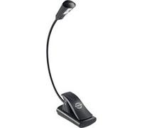 K&M 12242 Lampe de pupitre 2 LED FlexLight Schwarz - fixation par clip - col de cygne flexible, luminosité 800 Lux