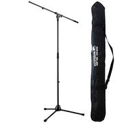 K&M Trépied de microphone 210/9 noir avec perche extensible + sac de transport keepdrum