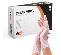K-MART Gloveman Boîte de 100 gants en vinyle transparent Taille L