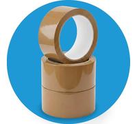 K-MART Lot de 3 rouleaux de ruban adhésif industriel marron à faible bruit - 48 mm x 66 m - Ruban adhésif marron sécurisé pour emballage de boîte, boîtes de déménagement, ruban adhésif solide pour