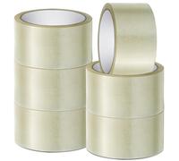 K-Mart -Lot De 6 Rouleaux De Ruban Adhésif Transparent-48 Mm X 66 M-Silencieux-Forte Adhérence-Pour Emballage En Carton,Déménagement-Idéal Pour Distributeur De Ruban Adhésif