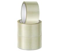 K-MART Stick Well - Lot de 3 rouleaux de ruban adhésif transparent - 48 mm x 66 m - Silencieux - Forte adhérence - Pour emballage en carton, déménagement - Idéal pour distributeurs de ruban adhésif