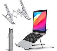 K-Mart Support Pour Ordinateur Portable Réglable En Hauteur - En Alliage D'Aluminium - 6 Vitesses - Compatible Avec Macbook Air, Pro, Dell Tous Les Ordinateurs Portables De 10 À 15,6"" (Mise À Niveau