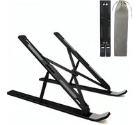 K-MART Support réglable Extra Solide pour Ordinateur Portable, Support pour Ordinateur Portable, Support de Bureau pour Ventilation d'air, Compatible avec MacBook Air, Pro, Dell, 10-15,6"