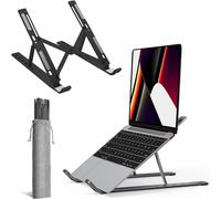 K-Mart Support Réglable Pour Ordinateur Portable De Bureau - 6 Angles, Ventilé À L'Air, Compatible Avec Macbook Air, Pro, Dell 10-15,6"" (Noir)