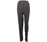 K-Milano Jean stretch pour femme avec broderie, strass et taille confortable, en mélange de coton/spandex, fabriqué en Italie, gris, 42-44