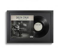 K-Möbel cadre vinyle noir 40x60cm, Passe-partout noir, Made in Germany - Bois véritable pour disque, Protection UV, Cadre mural moderne,