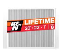 K&N Filtre à air CVC 20 x 22 x 1, dure toute une vie, lavable, Merv 8, le dernier filtre CVC que vous achèterez, respirez en toute sécurité à la maison ou au bureau, HVC-8-12022