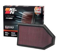 K&N Filtre à air de remplacement compatible avec Dodge Challenger / Charger 3.6, 5.7, 6.2, 6.4 / Chrysler 300C 3.6, 5.7/ Lancia Thema 3.6 2011-2016 (33-2460)