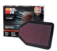 K&N Filtre à air de remplacement compatible avec Jeep Wrangler 3.6 2012-2017 & 3.8 2007-2012 (33-2364)