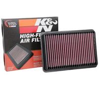 K&N Filtre à air de remplacement compatible avec Kia Sorento II (XM) 2.0/2.2 CRDi & Hyundai Santa Fé III (DM) 2.0/2.2 CRDi & 2.4 2009- (33-3129)
