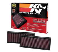 K&N Filtre à air de remplacement compatible avec Mercedes CL, CLS, E500, E550, E63, GL450, GL500, GL550, GL63 GLE, GLS, ML500, ML550, ML63, S500, S550, S63, SL500, SL550, SL63 (2 per box) (33-2474)