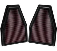 K&N Filtre à air de remplacement compatible avec Porsche 911 3.4, 3.6, 3.8 excl GT2 RS 2012-2014 / 911 Carrera 3.8 2013-2014 (ensemble de 2 pièces) (33-2484)