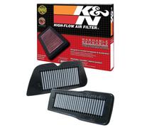 K&N Filtre à air de remplacement compatible avec Suzuki VS1400 Intruder 1987-2009 (2 pièces) (SU-1487)