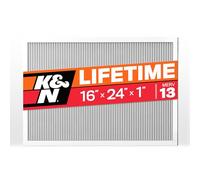 K&N Filtre à air HVC-13-11624 pour fournaise 16 x 24 x 1, dure toute une vie, lavable, Merv 13, le dernier filtre CVC que vous achèterez, respirez en toute sécurité à la maison ou au bureau