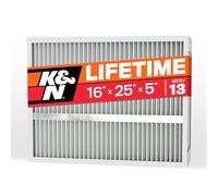 K&N Filtre à air HVC-13-51625 pour fournaise HVC-16 x 25 x 5, dure toute une vie, lavable, Merv 13, le dernier filtre CVC que vous achèterez, respirez en toute sécurité à la maison ou au bureau