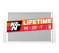 K&N Filtre à air HVC-8-11625 pour fournaise 16 x 25 x 1, dure toute une vie, lavable, Merv 8, le dernier filtre CVC que vous achèterez, respirez en toute sécurité à la maison ou au bureau