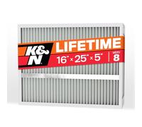 K&N Filtre à air HVC-8-51625 pour four HVC-8-51625 - Lavable - 16 x 25 x 5 cm - Longue durée de vie - Lavable - Merv 8 - Le dernier filtre CVC que vous achèterez jamais, respirez en toute sécurité à