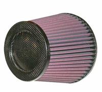 K&N Filtre à Air universel - Capot en fibre de carbone - 127mm raccord, 165mm base, 114mm du haut, 143mm hauteur (RP-5113)