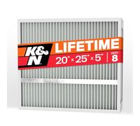 K&N HVC-8-52025 Filtre à air pour fournaise CVC, dure toute une vie, lavable, Merv 8, le dernier filtre CVC que vous achèterez, respirez en toute sécurité à la maison ou au bureau