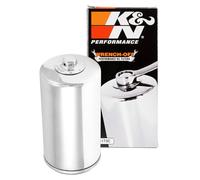K&N Powersports Filtre à Huile - Bloc Chrome 76x152mm compatible avec Harley Davidson (KN-173C)