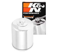 K&N KN-174C Moto Filtre à l'huile Boîte, Chromé