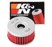 K&N Powersports Filtre à Huile - Cartouche 60x32mm compatible avec Suzuki, Beta (KN-136)
