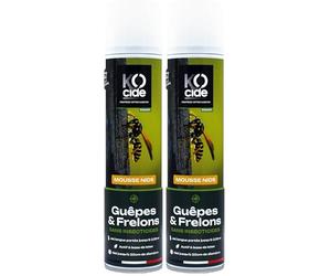 K-OCIDE - Mousse Guêpes et Frelons - au Latex - Détruit les Nids - Idéale Accès Difficiles - Fabrication Française - 300 ml (Lot de 2)