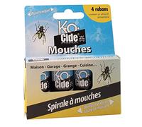 K-OCIDE - Spirale à Mouche 4 Rubans - Rubans Collants Anti-Mouches - Colle Extra Collante - 4 Rubans