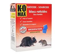 K-OMAX Raticide souricide Bloc 240 g - 12 doses prêt à l'emploi - spécial lieux humides, Voir Produit
