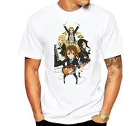 K-on Novelty T-Shirt Mens Letters White Color Anime K-on T Shirt White M