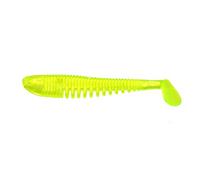 K.P Baits Skeleton Shad, Lot de 5 leurres Souples en Caoutchouc, 7,5 cm, pour Perche, Sandre, Truite, 005 Chartreuse