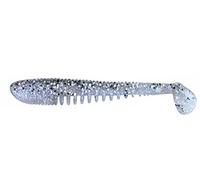 K.P Baits Skeleton Shad, Lot de 5 leurres Souples en Caoutchouc, 7,5 cm, pour Perche, Sandre, Truite, 123 Transparent Flakes