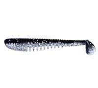 K.P Baits Skeleton Shad, Lot de 5 leurres Souples en Caoutchouc, 7,5 cm, pour Perche, Sandre, Truite, 128 Black n White