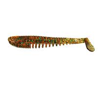 K.P Baits Skeleton Shad, Lot de 5 leurres Souples en Caoutchouc, 7,5 cm, pour Perche, Sandre, Truite, 227 Motoroil Green