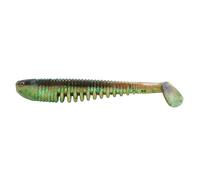 K.P Baits Skeleton Shad, Lot de 5 leurres Souples en Caoutchouc, 7,5 cm, pour Perche, Sandre, Truite, Green Two Tone