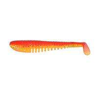 K.P Baits Skeleton Shad, Lot de 5 leurres Souples en Caoutchouc, 7,5 cm, pour Perche, Sandre, Truite, Orange Sol