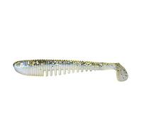K.P Baits Skeleton Shad, Lot de 5 leurres souples en caoutchouc, 7,5 cm, pour perche, sandre, truite, Pearl Ghost
