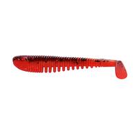 K.P Baits Skeleton Shad, Lot de 5 leurres souples en caoutchouc, 7,5 cm, pour perche, sandre, truite, Red Crab