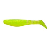 K.P Original Shad 088 Lot de 5 Poissons en Caoutchouc pour Perche et Sandre Jaune Fluo 6,25 cm